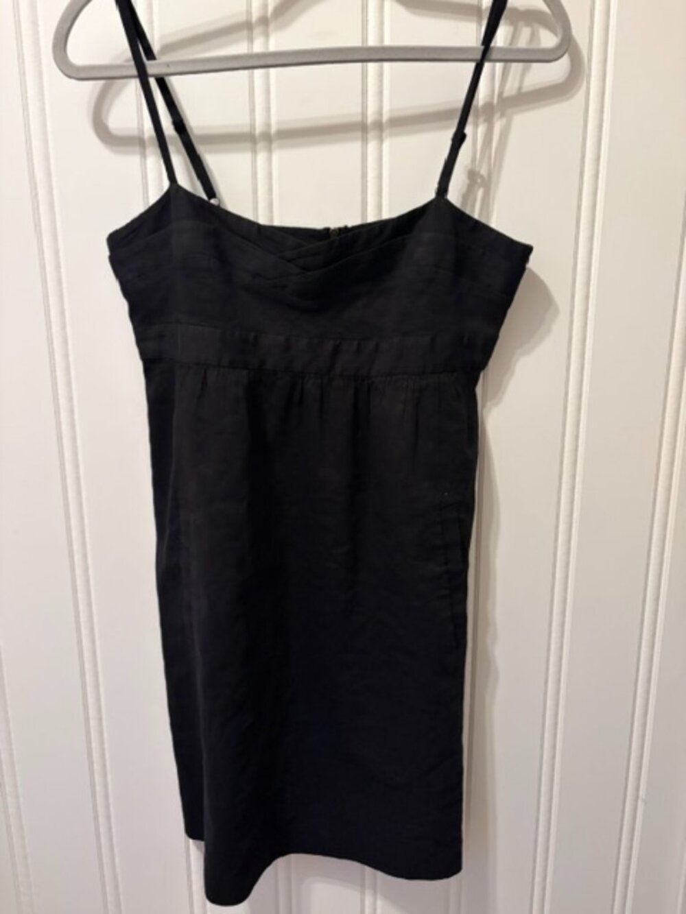 Theory Black Sweetheart Lined Side Pocket Dress Size 6